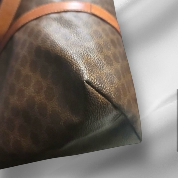 Céline Vintage Brown Leather Macadam Large Tote - Picture 6 of 12